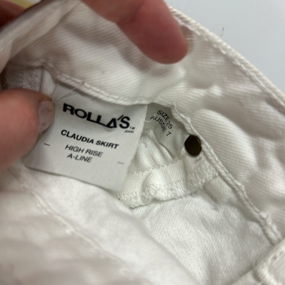 Rolla’s Claudia White Denim Skirt sz 25 - Picture 9 of 9